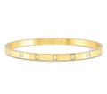029508/012 NOM GP SS SQ WHT CZ LRG- PRETTY BANGLES