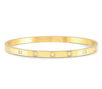 029508/012 NOM GP SS SQ WHT CZ LRG- PRETTY BANGLES
