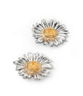 SILVER & GP DAISY FLOWER STUD EARRINGS