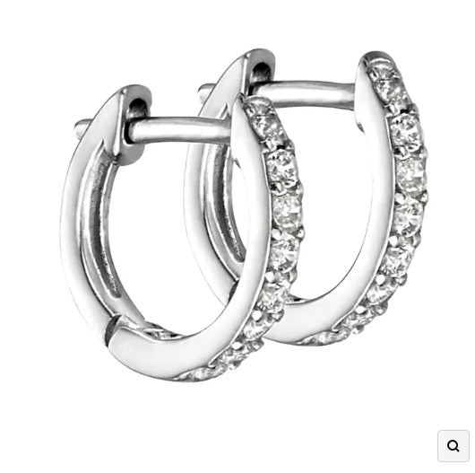 CORE | SILVER CLR CZ SMALL HOOP EARRING