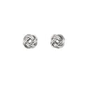 SILVER SMALL KNOT STUD EARRING