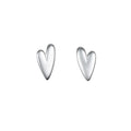 SILVER IRREGULAR HEART STUD EARRING