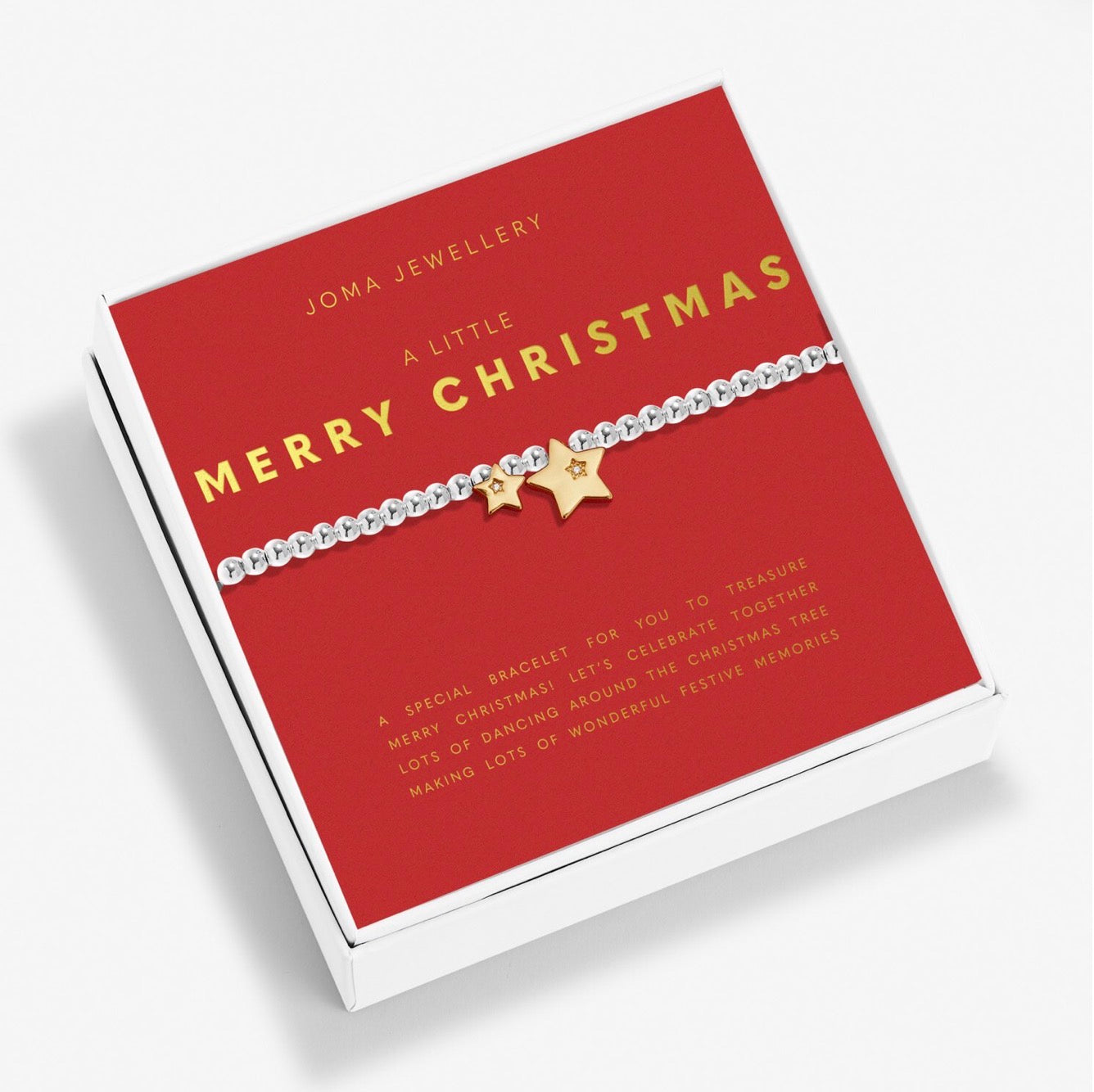 a little BOXED MERRY CHRISTMAS SP & GP BRACELET