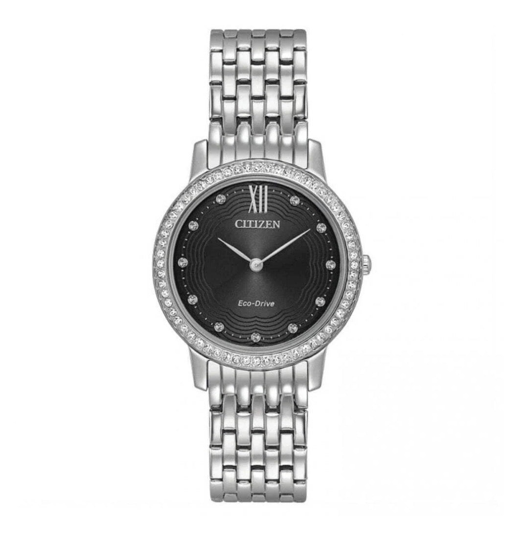 LDS SS CITIZEN ECO DRIVE CRYSTAL BATON BLUE DL BW