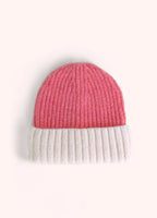 CORAL & CREAM EMILY BEANNIE HAT by POWDER