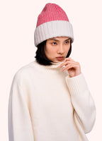 CORAL & CREAM EMILY BEANNIE HAT by POWDER