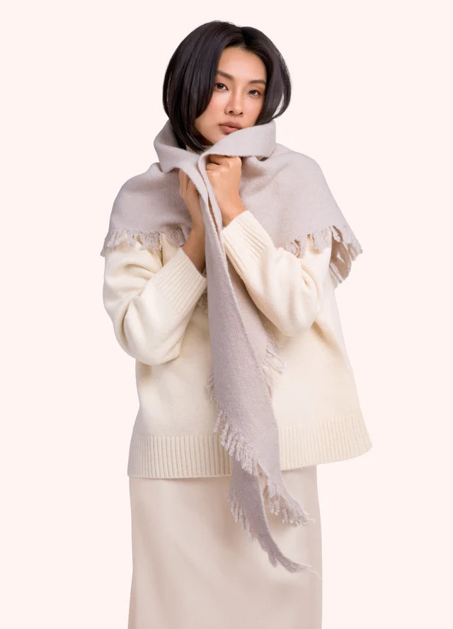 CREAM EMILY COSY KNIT SCARF by POWDER