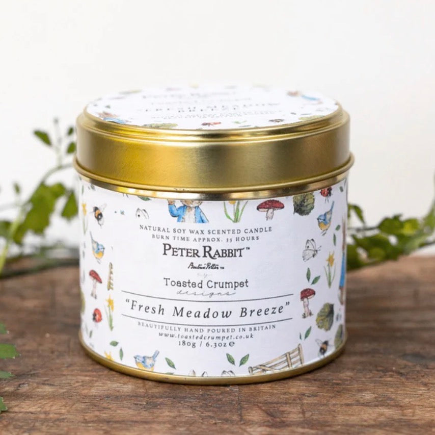 FRESH MEADOW BREEZE CANDLE IN MAT GOLD 180G TIN