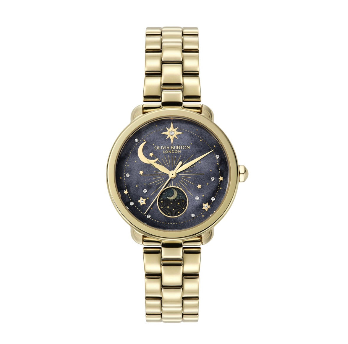 LDS GP OLIVIA B RND MOONPHASE BLK DL BW