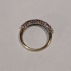 9YG 2.2G 3 RND RUBY & 16 DIAMOND ETERNITY RING M | PRE OWNED