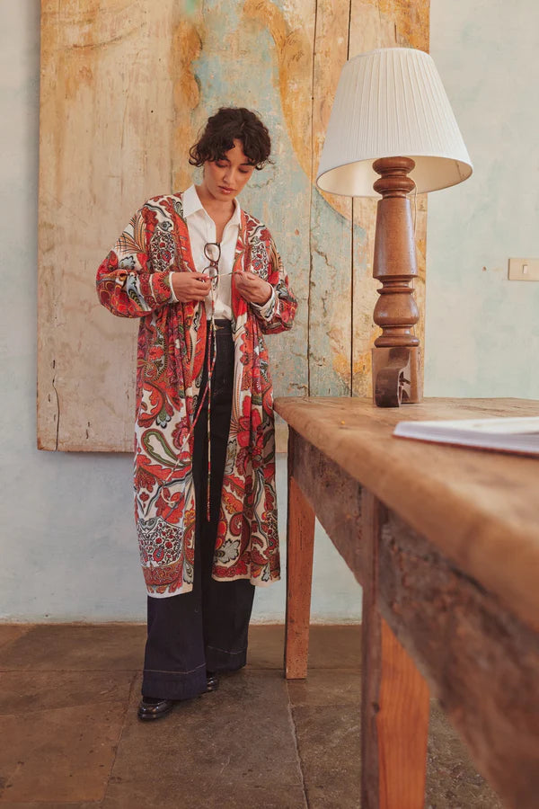 FIESTA ORANGE DUSTER JACKET by 100 Stars