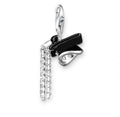 T SABO SILV & BLK MOTORBOARD CHARM