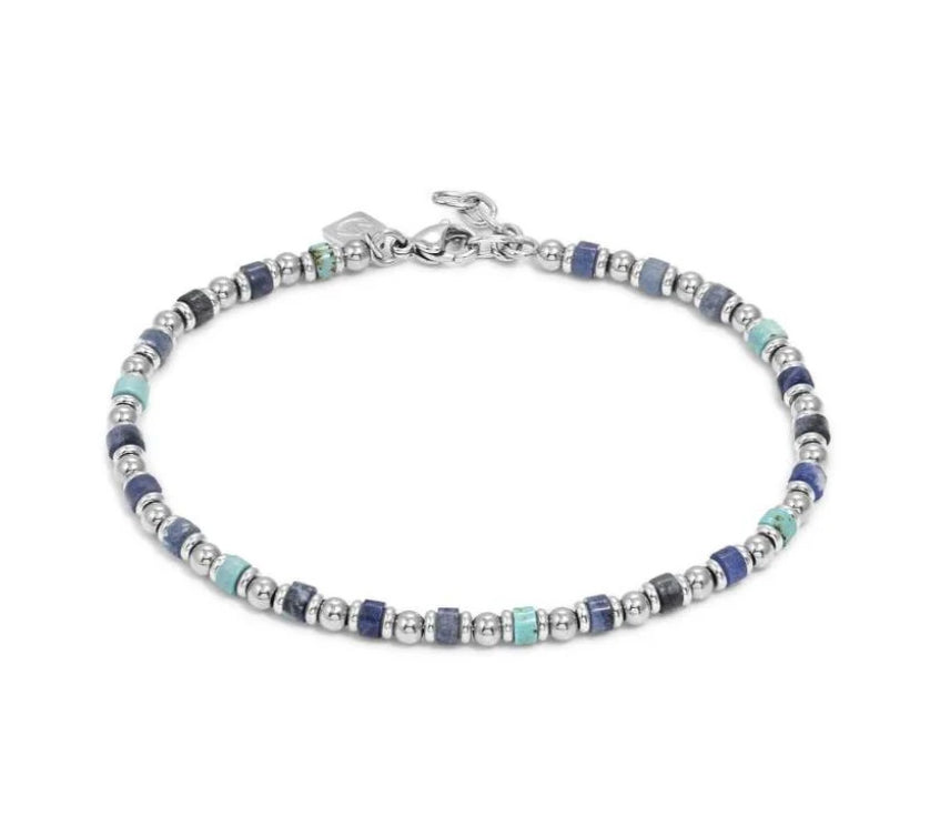 027934/093 SS TURQ & SODALITE SEA EDITION - INSTINCTSTYLE ANKLET
