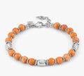 027930/086 SS ORANGE JASPER BEAD BLET - INSTINCT STYLE