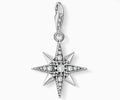 T SABO SILV CZ ROYALTY STAR PENDANTS CHARM