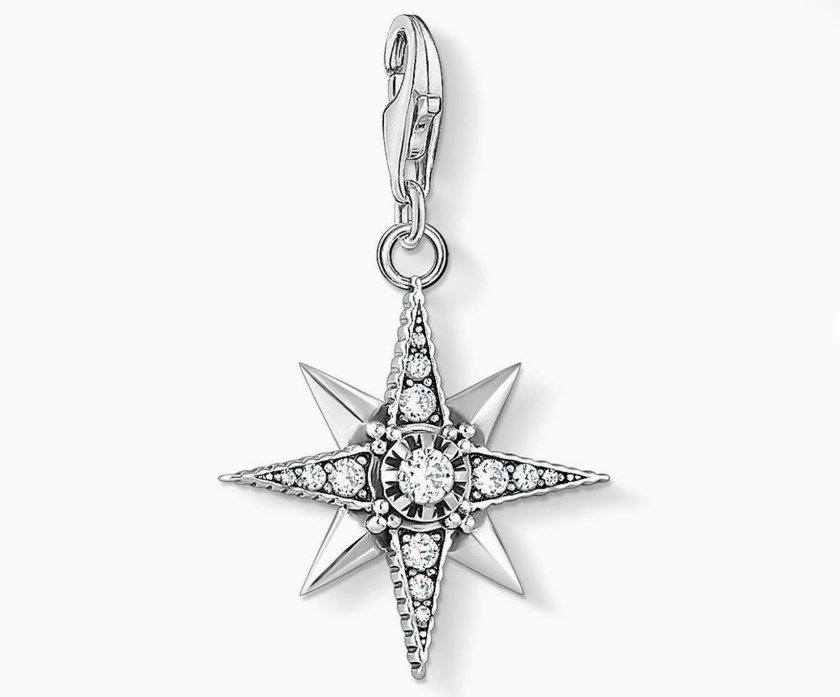 T SABO SILV CZ ROYALTY STAR PENDANTS CHARM