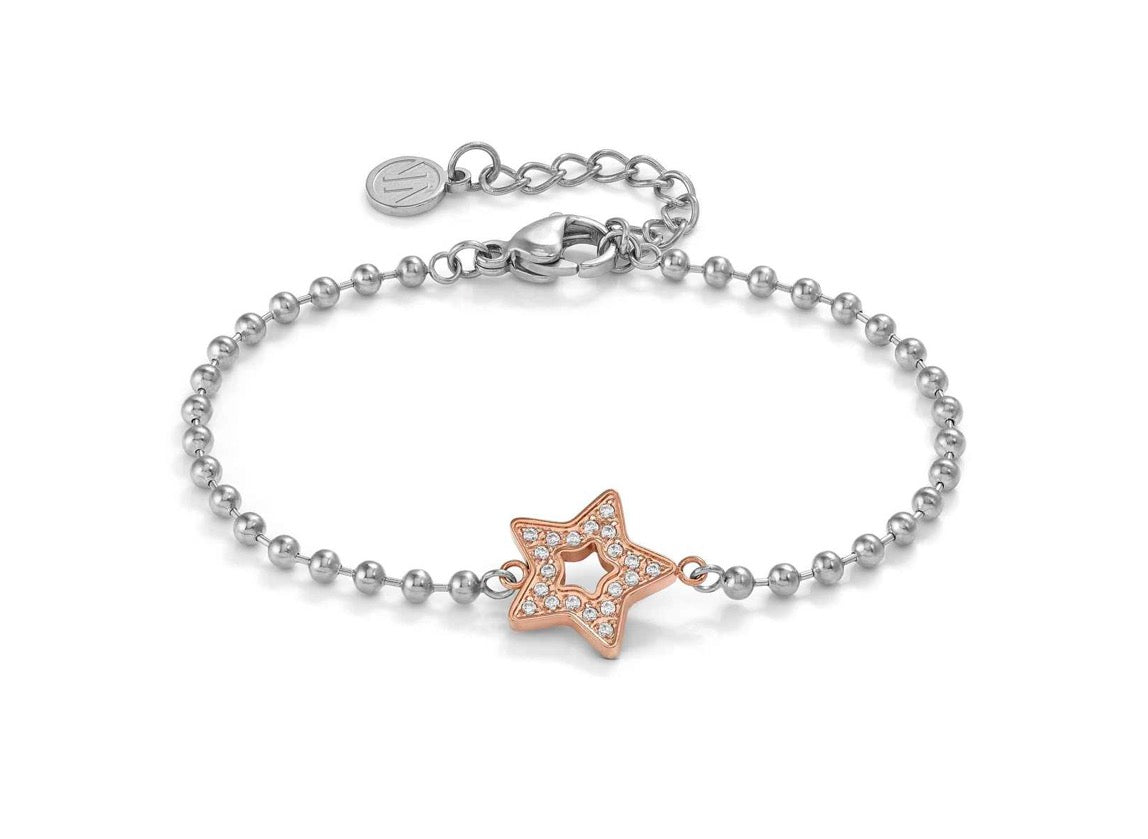134003/023 NOM SS RGP STAR CZ BEAD LINK BLET DAMORE
