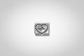 330101/81 NOM HEART SISTER SILV SH. - OXIDISED SYMBOL