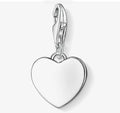 T SABO SILV PLAIN HEART PENDANT CHARM