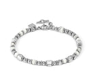 027935/048 NOMINATION INSTINCT STEEL WHITE HOWLITE BRACELET - INSTINCTSTYLE