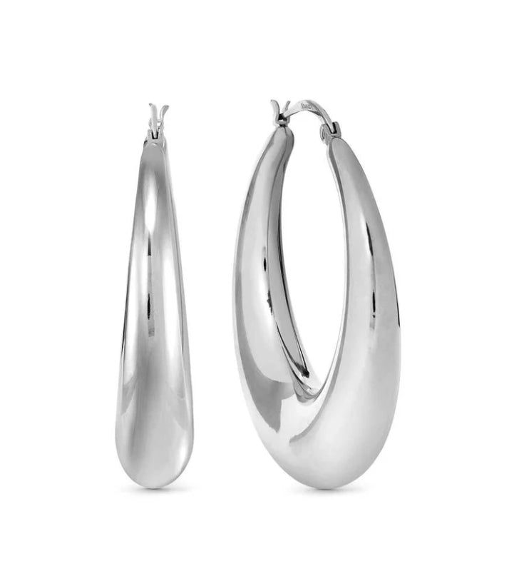 134320/001 Nomination Ecclettica Silver Coloured Steel Large Hoop Earrings