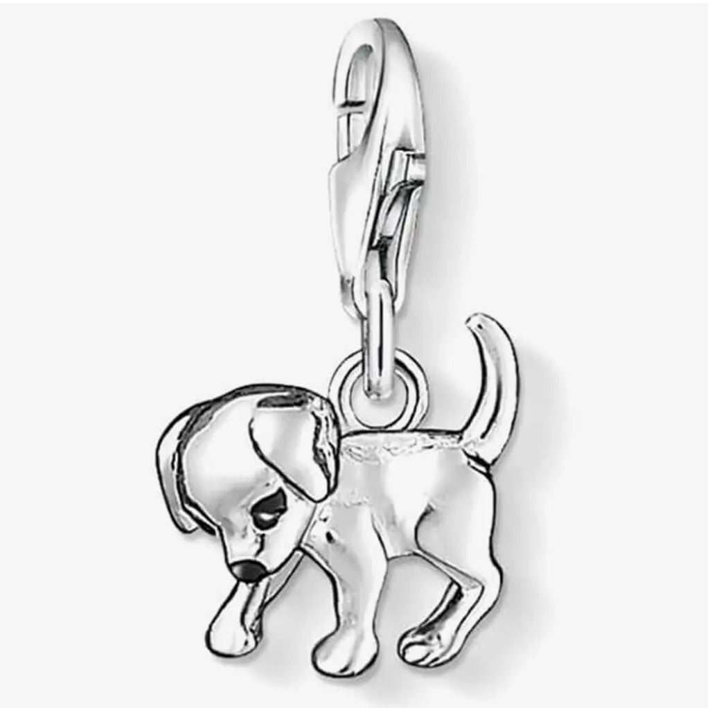 T SABO SILV PL PUPPY PEND CHARM