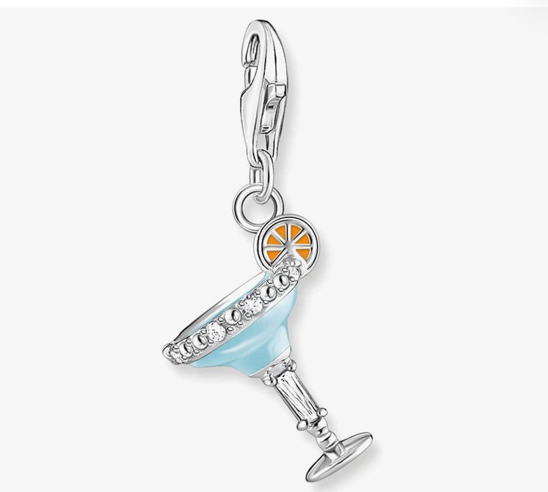 T SABO SILV CZ COCKTAIL CHARM