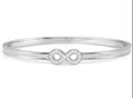 029502/065 NOM SS INFINITY WHT CZ LRG - PRETTY BANGLES