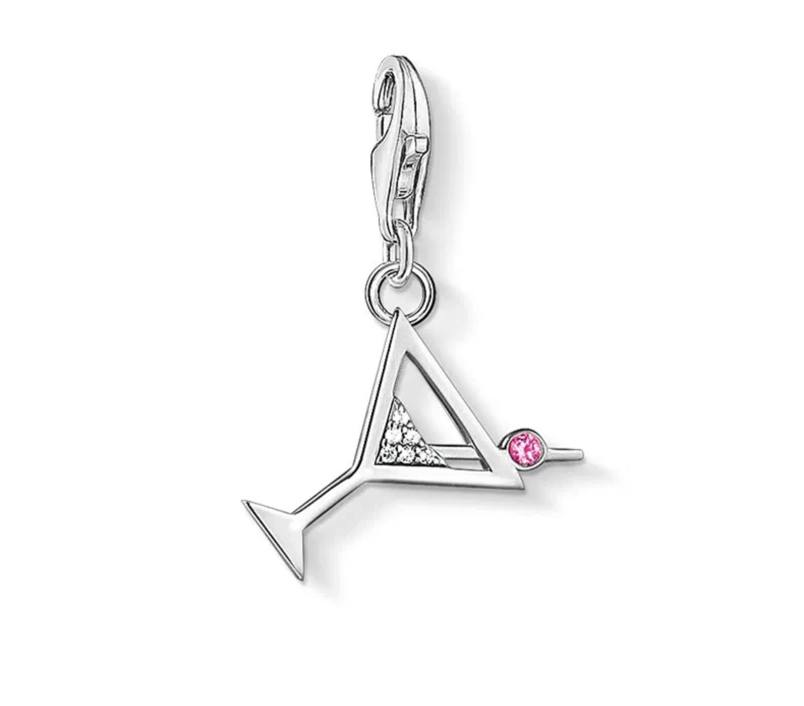T SABO SILV CZ COCKTAIL PEND CHARM