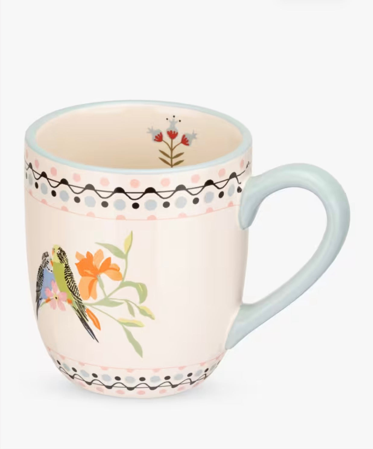 CATH KIDSTON BUDGIE BREAKFAST MUG BLUE