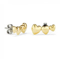 STEEL GP 3 MINI HEART STUD EARRINGS