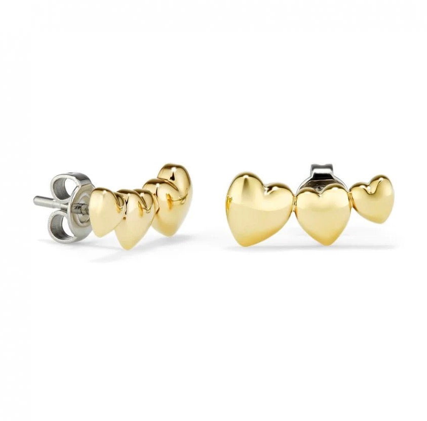 SS GP 3 MINI HEART STUD ER .