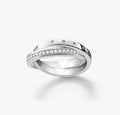 T SABO SILV WHT ST. TOGETHER FOREVER 2 RINGS