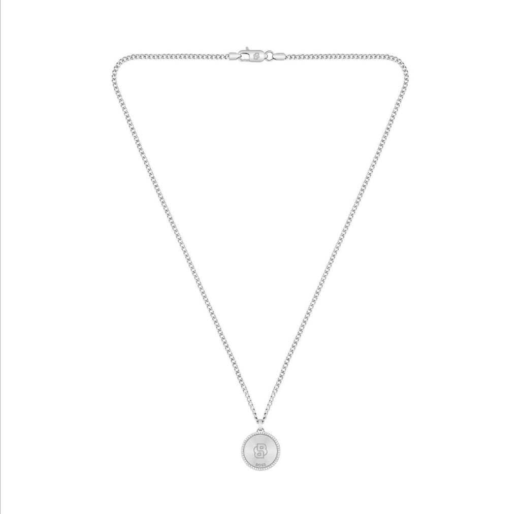 1580841 | GENTS SS BOSS RND MEDALLION NORTH PENDANT ON CURB CHAIN