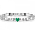 046009/113 NOMINATION STEEL MALACHITE HEART XTE BRACELET