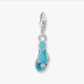 T SABO SILV CZ ENAMEL FLIP FLOP CHARM
