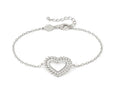 240502/009 SILV NOM CZ SET OPEN HEART PEND BL . - LOVECLOUD