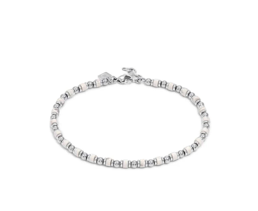SS WHITE TURQUOISE BEAD SEA EDITION - INSTINCTSTYLE ANKLET