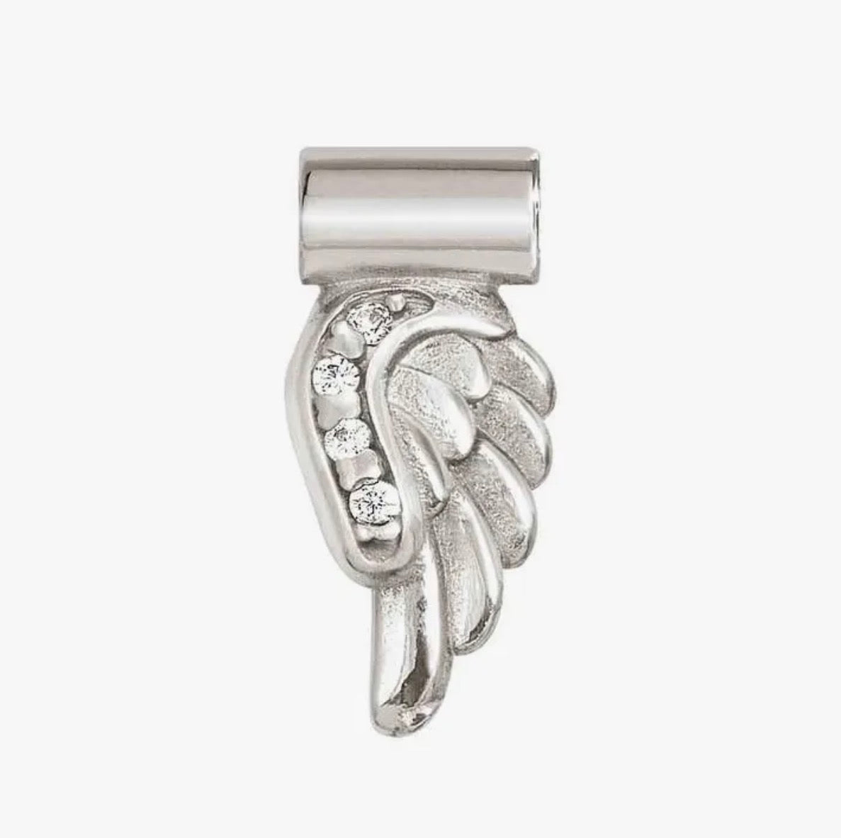 NOM SEIMIA SILVER CZ WING SYMBOLS