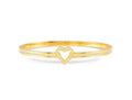 029502/006 NOM SS GP HEART WHT CZ LRG - PRETTY BANGLES