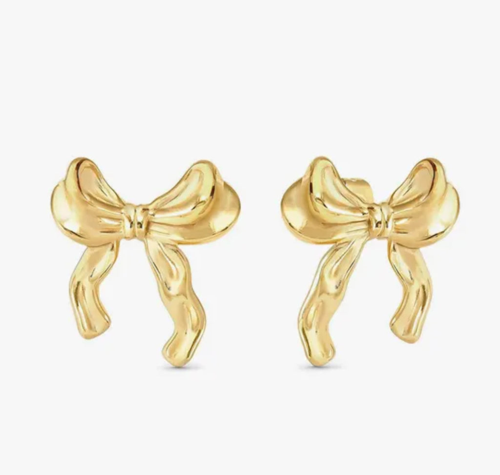 134321/012 Nomination Ecclettica Gold PVD Plated Steel Bow Earrings