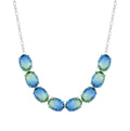 240812/025 NOMINATION SILVER CZ OVL BLU/GRN LRG ST. NECKLET - SYMBIOSI