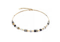 COEUR GP BLK GRY & WHT SWAROV 1/2 GEOCUBE NLET