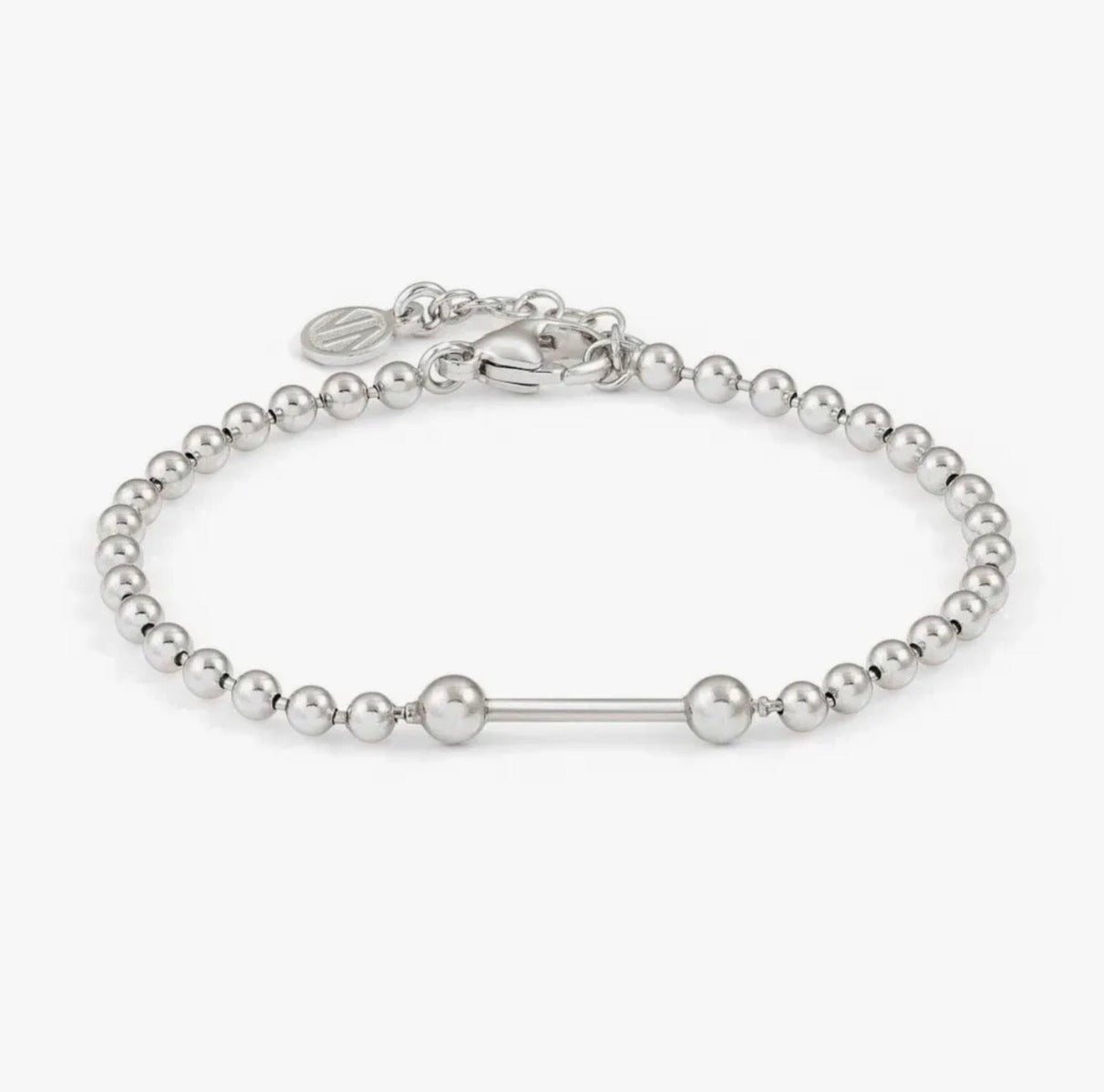 NOM SEIMIA SILVER BEAD BAR BRACELET
