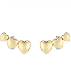 STEEL GP 3 MINI HEART STUD EARRINGS