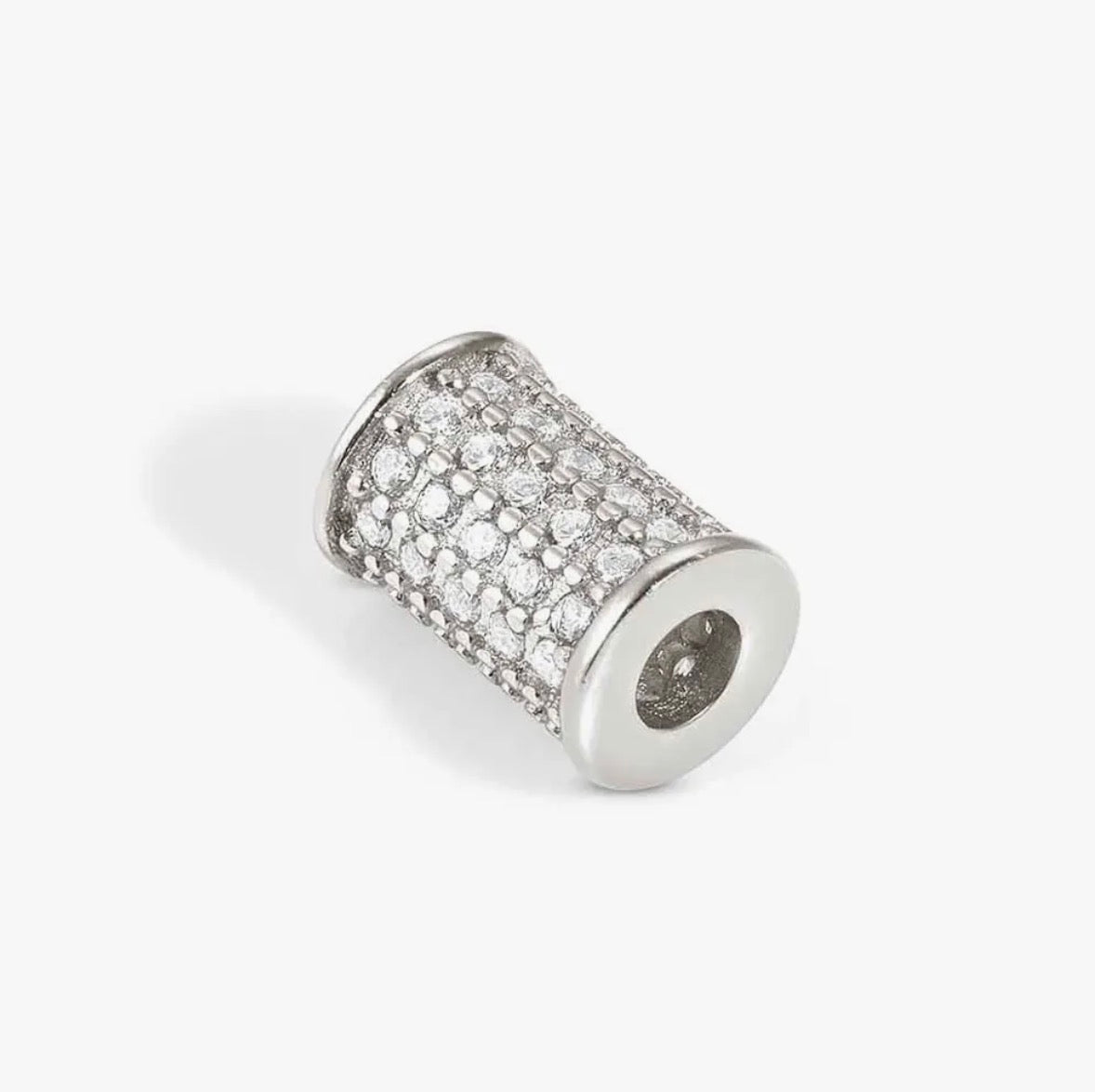 NOM SEIMIA SILVER CZ BEAD TUBE