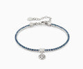 148611/034 SILV BLUE CRYST TREE OF LIFE BLET CHIC & CHARM