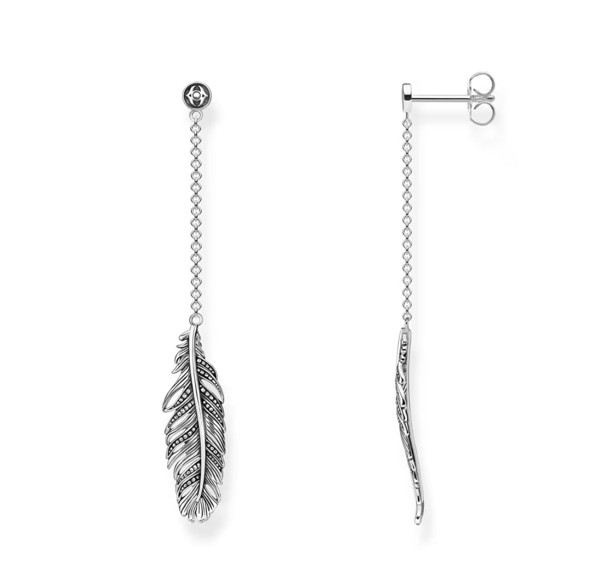 T SABO BLKNED SILV FEATHER DROP ERS