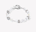 COEUR GP CHMP & WHT SWAROV GEOCUBE BLET