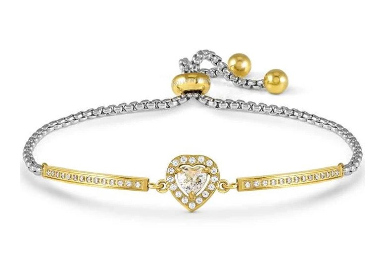 029802/031 SS GP HEART CZ TASSLE BLET - ROYAL DREAM